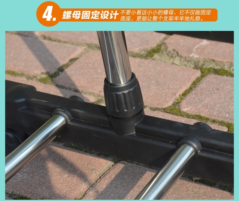 
                                        木北屋 不锈钢单杆晾衣架 移动晾晒架 室内阳台 落地式衣架简易晒衣架 旗舰款带二层置物架                