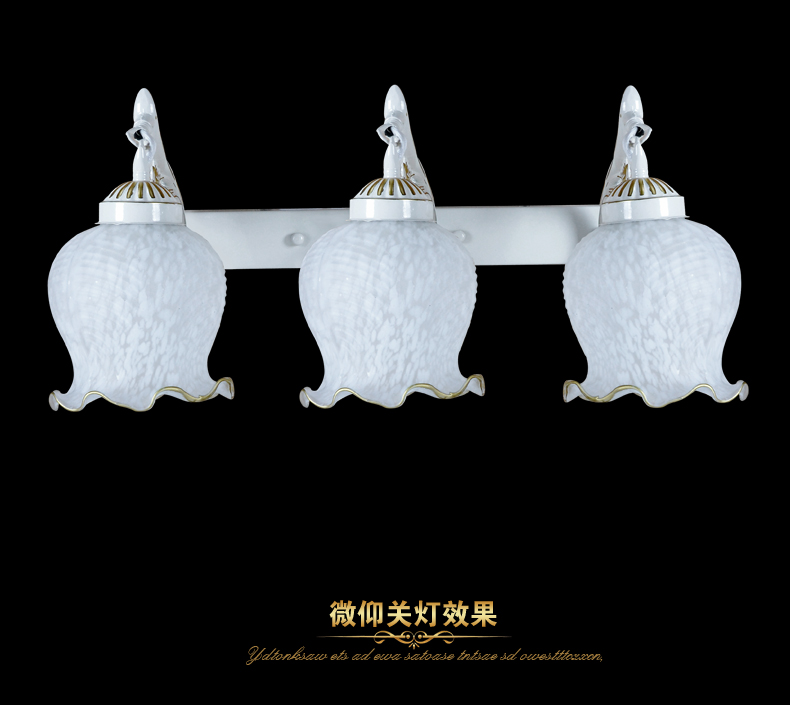 欧式地中海田园镜前灯复古美式卫浴室卫生间灯具6601<a> 6601-3镜前灯