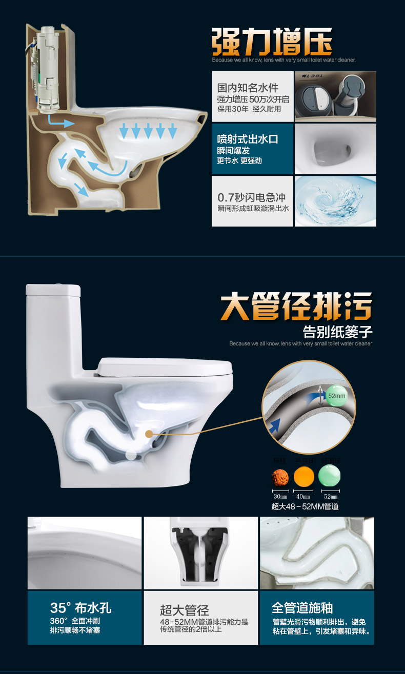 东鹏座便器马桶坐厕喷射虹吸式节水静音坐便器缓冲马桶盖板一体式1341