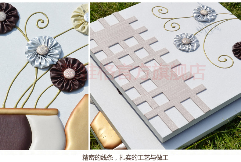 
                                        馨雅格 客厅现代简约沙发背景墙装饰画三联画 纯手工浮雕装饰画现代墙上花卉(手工浮雕画) 浮雕画 60*180适合3-4米墙面                