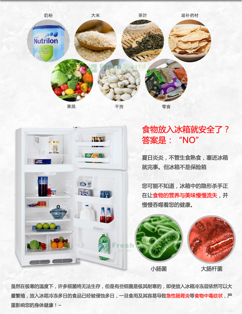 
                                        新鲜世界（Fresh World） 食品保鲜袋 干果包装袋 纹路真空机专用袋 多种规格 22cm*30cm100个装                