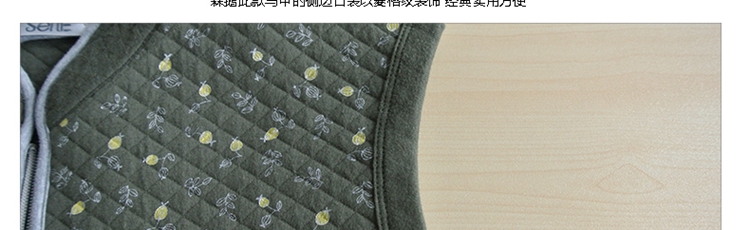 森鹅中老年保暖马甲女装妈妈装秋冬加厚夹棉马夹背心拉链坎肩印花优雅舒适大方本命年多色 时光紫 175/96A