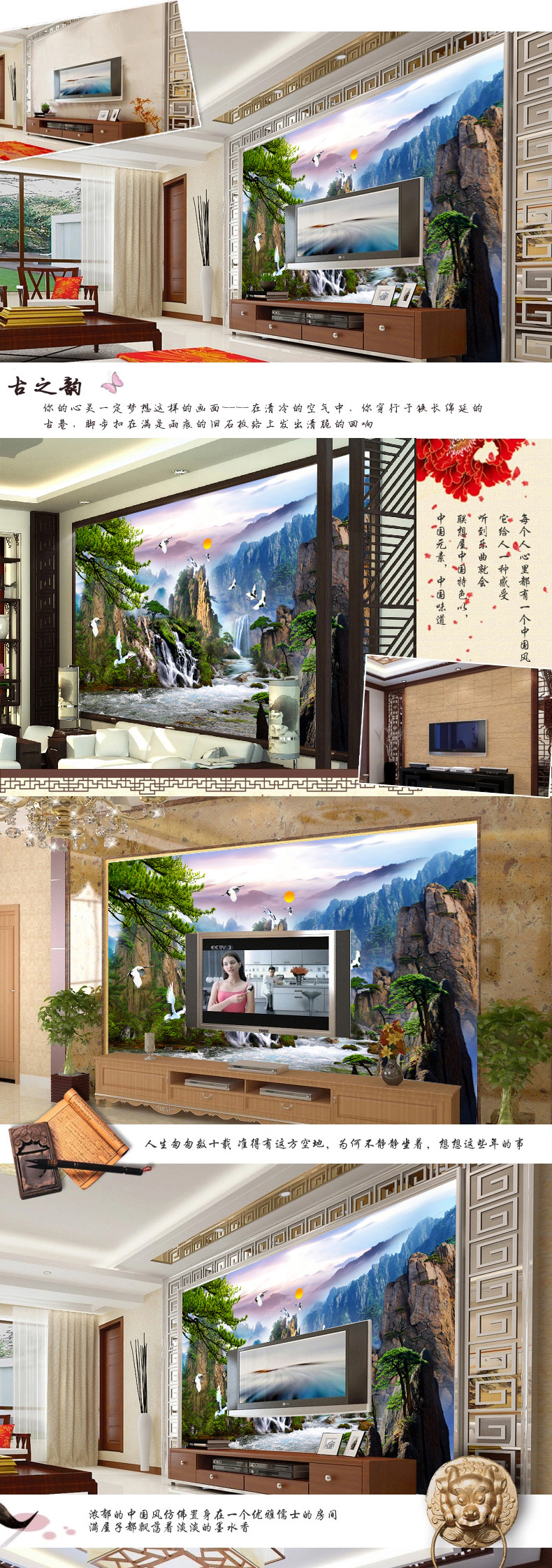
                                        皇室珍品ks十字绣新款客厅山水画流水生财锦绣山河十字绣手工刺绣 满绣棉线印花3股绣190*110CM                
