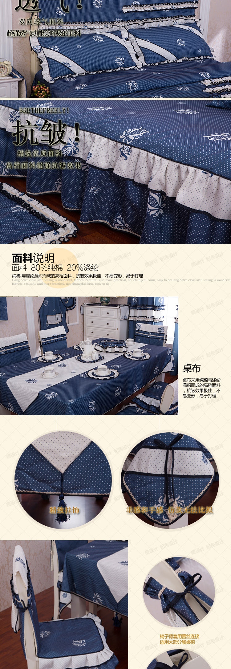 晚歌家居布艺欧式时尚棉麻布艺围裙咖啡厅厨房用品配件 秋叶静美-驼