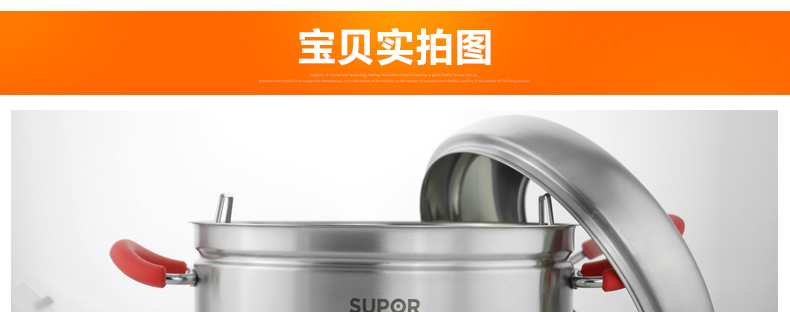 苏泊尔（supor）蒸滋味蒸煮多用双层蒸锅亮彩系列EZ24SS01