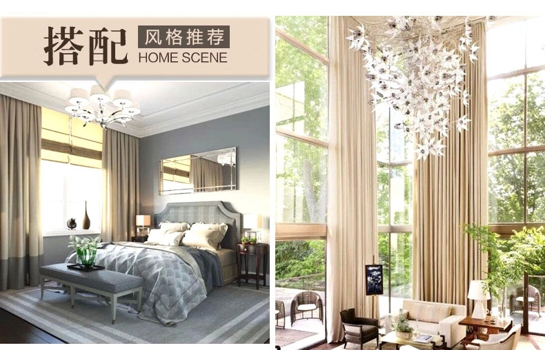 铭聚布艺简约现代加厚亚麻遮光卧室客厅窗帘布料成品定制 极简亚麻 蓝色-窗帘-挂钩式 定制1.5米宽*2.65米高