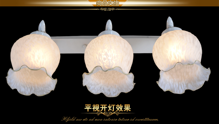 欧式地中海田园镜前灯三头复古美式卫浴室卫生间灯具6602 6602-3镜前灯