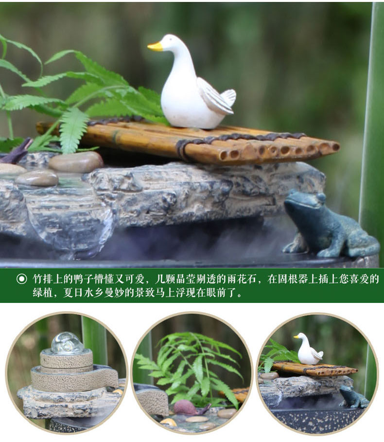 匠心坊 流水摆件时来运转 装饰工艺品水景喷泉风水球客厅流水器