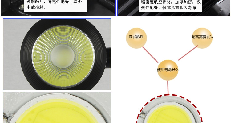 饰嘉LED射灯 天花灯 轨道灯 15W暖白光线
