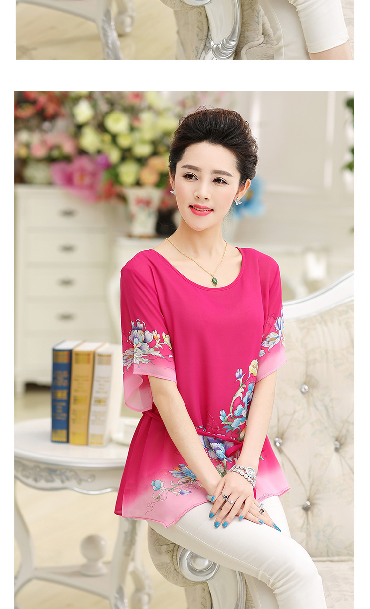 Better Cayman's 2015 Korean version of the new, larger mother load summer short-sleeve shirt T Summer Snow loose woven shirts middle-aged style blouses 9667 better color 4 XL pictures, price, brand platters! Elections are good character, the national distribution, so why buy now enjoy more preferential! Health