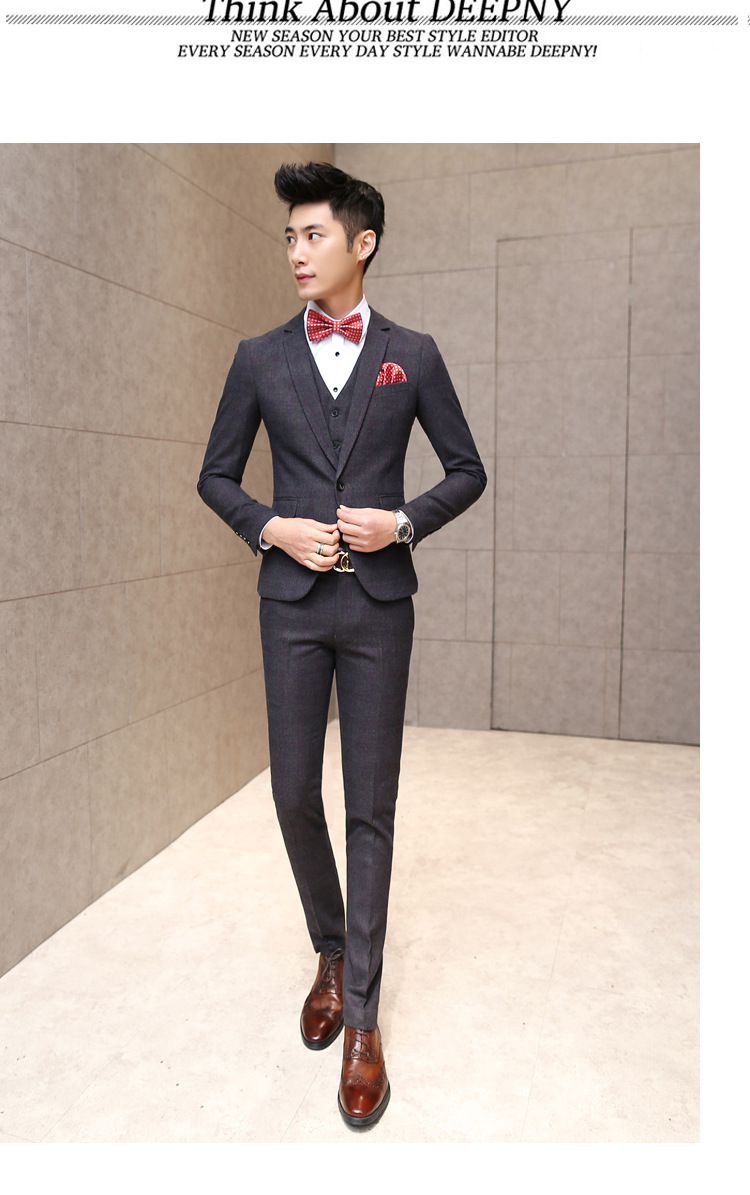 春季新款男士韩版修身型男九分