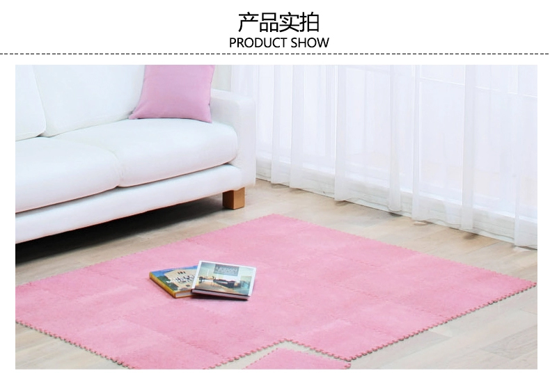爱丽思IRIS防滑树脂拼接绒面地垫9片装 灰色 JTM-32_CPT 320x320x10(MM)