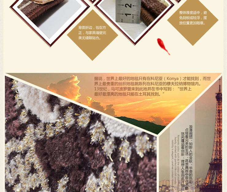 
                                        巴比伦（babylon）进口仿羊毛卧室茶几地毯厨房阳台床边毯 1358-80 800MMx1500MM                