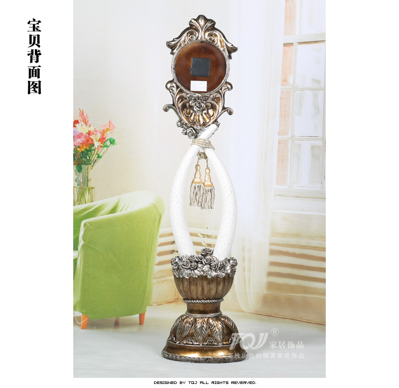 
                                                            丽盛（LISHENG）/超大号欧式象牙造型复古风格座钟/树脂摆钟/客厅落地钟/252 古铜色                