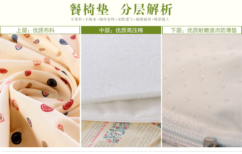 云蔻 餐桌布艺椅套椅垫套装茶几布台布田园椅子套 小叶子 6个椅垫+6个椅背+130*180桌布