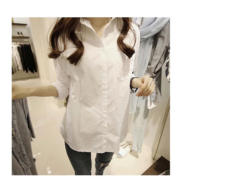 O Ya-ting to increase women's code 2015 autumn and winter new engraving cuff loose shirt OL white shirt female 777 White 2XL 135-160 recommends that you catty picture, prices, brand platters! The elections are supplied in the national character of distribution, so action, buy now enjoy more preferential! As soon as possible.