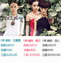 裂帛 2015早春新款 花色贴布裙捏褶针织长袖连衣裙女51140692 蓝色 S