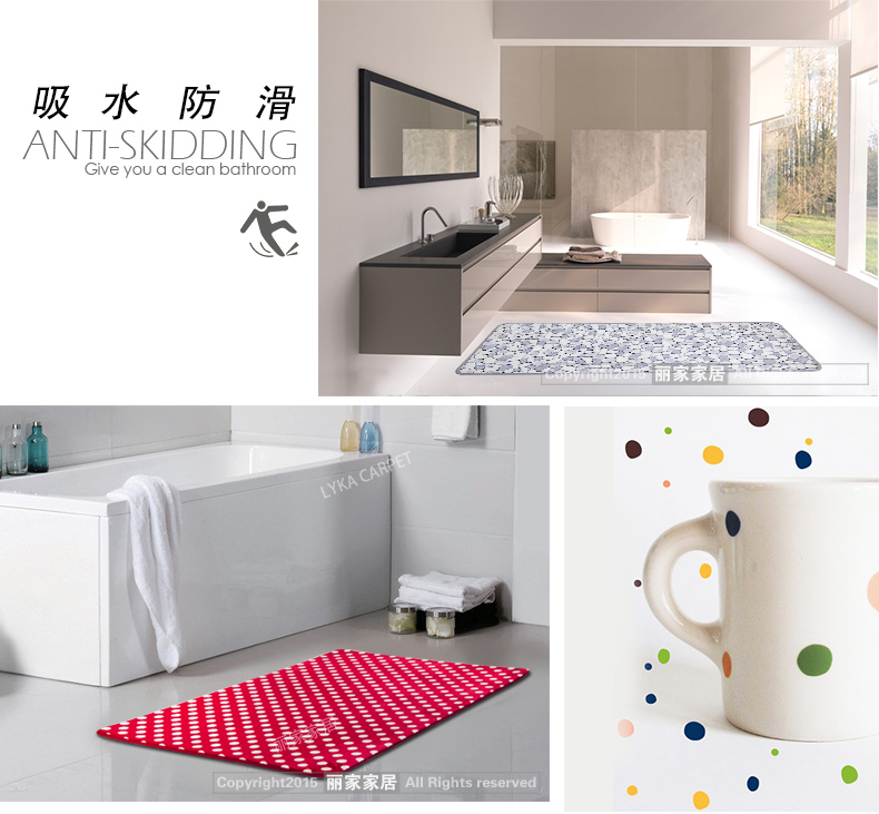 
                                        丽家家居 礼品门垫浴室垫子进门脚垫防滑地垫 花色随机 尺寸随机 小石头咖啡 花色、尺寸都随机(一般为40*60cm左右)                