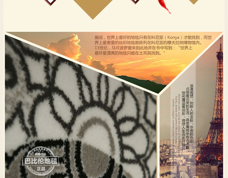 巴比伦（babylon）客厅仿羊毛门垫厨房阳台卫浴卧室床边地毯 0461C 800MMx1600MM