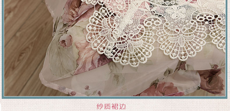 
                                        真琴 椅子坐垫餐椅垫布艺蕾丝椅背套子 维纳斯 45*45cm荷叶边椅垫                