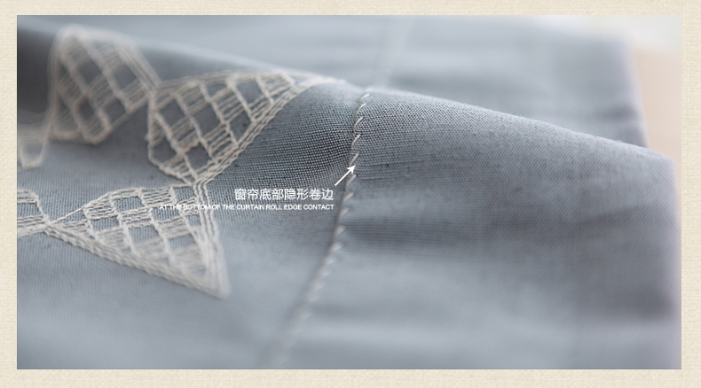 
                                        魔方 窗帘成品棉麻现代简约北欧风遮光布纱帘挂钩定制客厅卧室棉麻布料*森系蔓蔓 蔓蔓-蓝色布(可改高) 定制挂钩1米宽专拍                
