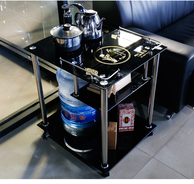 客厅功夫茶几多功能茶台电磁炉带自动上水泡茶桌钢化玻璃烧水茶几