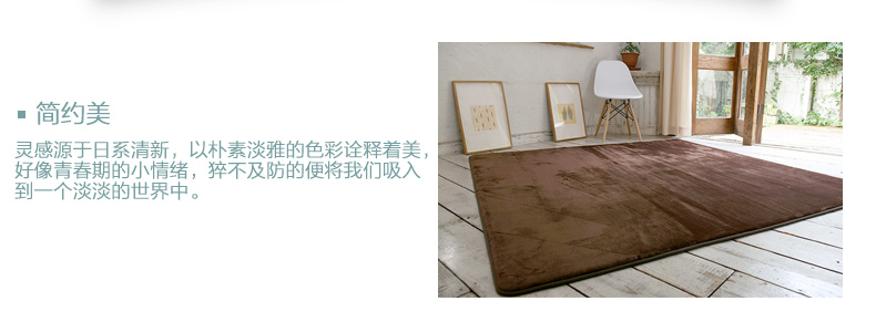 毯图地毯 客厅法兰绒短毛地毯 卧室防滑地毯地垫 可水洗定做飘窗垫 床前门垫脚垫 深棕色 定制连接  单拍不发货1