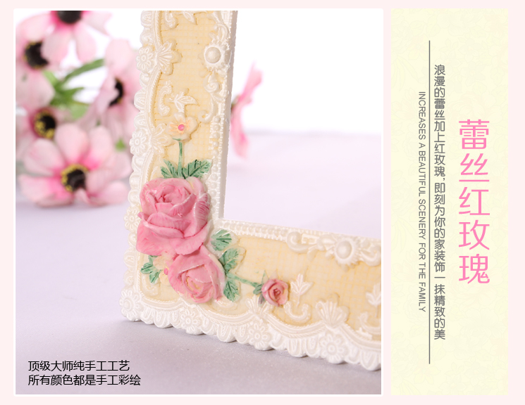 梦唯雅 环保彩绘 手工创意开关套 树脂开关保护贴套 亚克力树脂 蕾丝红玫瑰006