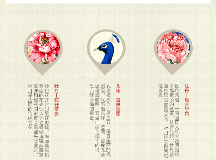 悠趣 富贵吉祥孔雀 魔方钻 手工钻石画贴钻 牡丹花开 走廊过道装饰挂画 小版40x70CM