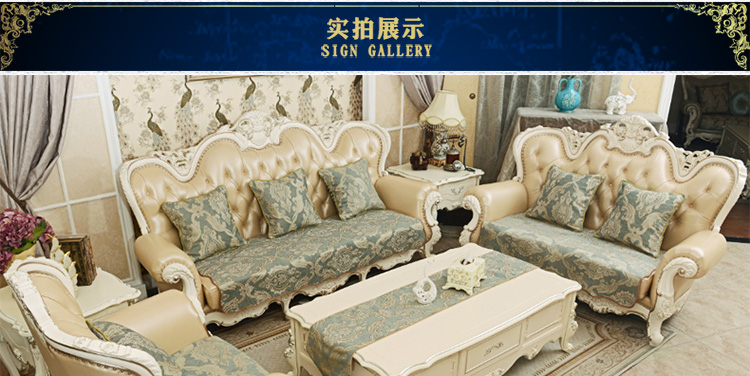 
                                        月和家思欧式奢华靠垫沙发抱枕办公室午睡枕靠背 锦之春 48*48靠垫套 不含芯                
