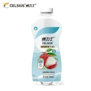 Flame Fruity Sparkling Water Beverage Sugar-Free Small Bottle Sports Fitness Drink Soda [12 Bottles] 350ml [Lychee Sea Salt]*12