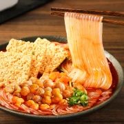 Cannibal Hot and Sour Rice Noodles Convenience Fast Food Whole Box of Chongqing Flavor Authentic Sweet Potato Vermicelli Vermicelli Casual Snack Snacks Supper Crispy Hot and Sour Rice Noodles 120g*3+Bags of Hot and Sour Rice Noodles*3