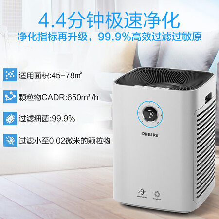 Philips PHILIPS air purifier household haze removal, allergen removal, bacteria removal CADR650 cubic meters AC5602 Philips PHILIPS air purifier household haze removal, allergen removal, bacteria removal CADR650 cubic meters AC5602