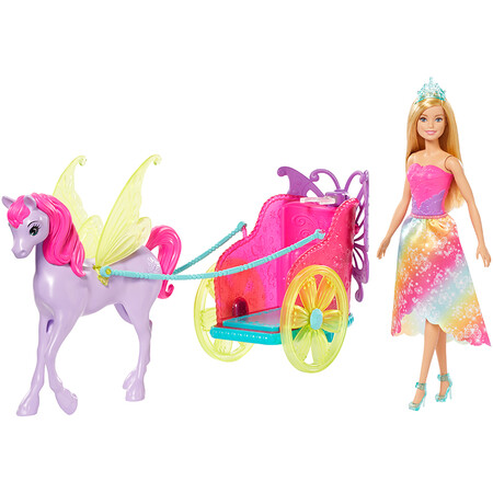 Barbie Barbie Children's Toys Girls Gifts Play House Dolls Toys Little Princess Dolls Dress Up Dolls-Barbie Princess and Dream Carriage GJK53 Barbie Barbie Children's Toys Girls Gifts Play House Dolls Toys Little Princess Dolls Dress Up Dolls-Barbie Princess and Dream Carriage GJK53