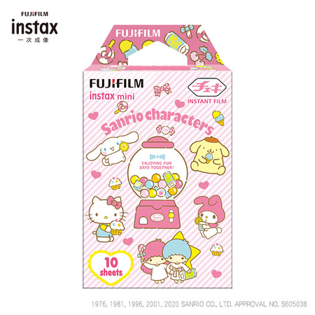 Fuji instax instant polaroid mini photo paper Sanrio Various Artists 10 sheets suitable for mini7C/7s/9/8/25/90/70/hellokitty/SP-2 Fuji instax instant polaroid mini photo paper Sanrio Various Artists 10 sheets suitable for mini7C/7s/9/8/25/90/70/hellokitty/SP-2