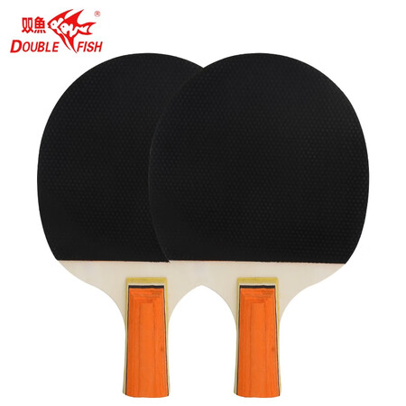 Pisces DOUBLE FISH table tennis racket straight shot 026A beginner double racket set 2 packs with 3 balls Pisces DOUBLE FISH table tennis racket straight shot 026A beginner double racket set 2 packs with 3 balls