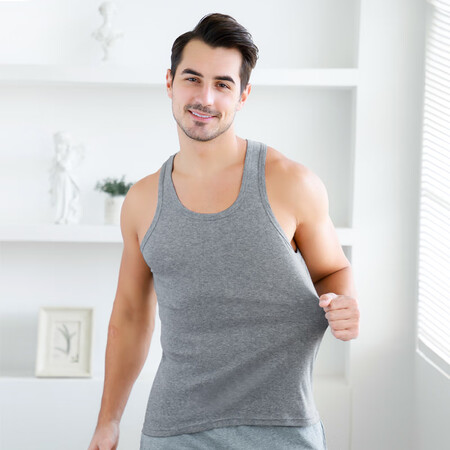 Langsha 3 pieces of men's vest, pure cotton youth breathable summer singlet, hurdle sling, sports bottoming fir, black, white and gray, 1 piece each 170/L Langsha 3 pieces of men's vest, pure cotton youth breathable summer singlet, hurdle sling, sports bottoming fir, black, white and gray, 1 piece each 170/L