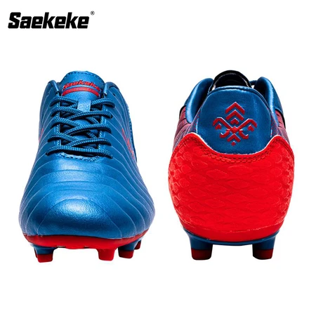 Saekeke Saekeke soccer shoes men's TF broken nails adult AG spikes training game sneakers children and teenagers middle school students campus club natural lawn spikes FG/AG blue red 33 one size too big Saekeke Saekeke soccer shoes men's TF broken nails adult AG spikes training game sneakers children and teenagers middle school students campus club natural lawn spikes FG/AG blue red 33 one size too big