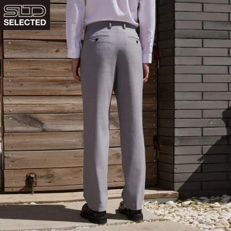 Sladeselectedcleanup SELECTEDSlade Men's New Casual Business Dress Containing Wool Dress Trousers Light Gray 165/72A/XSR Sladeselectedcleanup SELECTEDSlade Men's New Casual Business Dress Containing Wool Dress Trousers Light Gray 165/72A/XSR