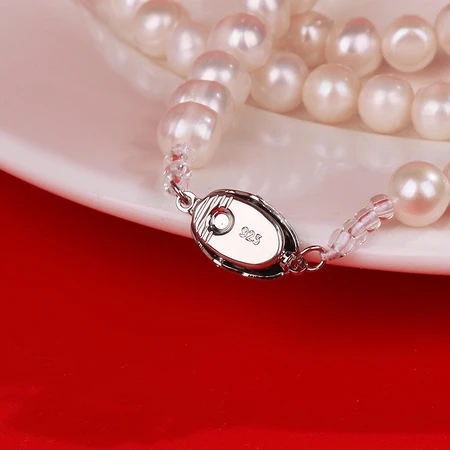 Zhizun Freshwater Pearl Necklace Female Mother Style Near Round Glare Silver Jewelry for Mother-in-law Mother's Day Gift with Gift Box Certificate Pendant Pearl Necklace + Gift Box Zhizun Freshwater Pearl Necklace Female Mother Style Near Round Glare Silver Jewelry for Mother-in-law Mother's Day Gift with Gift Box Certificate Pendant Pearl Necklace + Gift Box