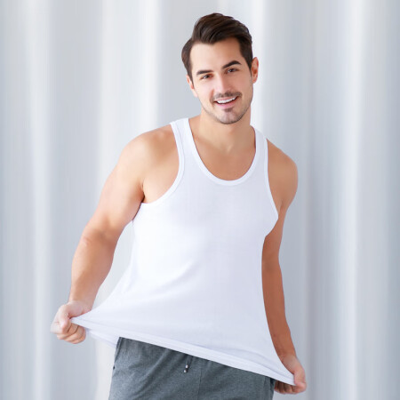 Langsha 3 pieces of men's vest, pure cotton youth breathable summer singlet, hurdle sling, sports bottoming fir, black, white and gray, 1 piece each 170/L Langsha 3 pieces of men's vest, pure cotton youth breathable summer singlet, hurdle sling, sports bottoming fir, black, white and gray, 1 piece each 170/L