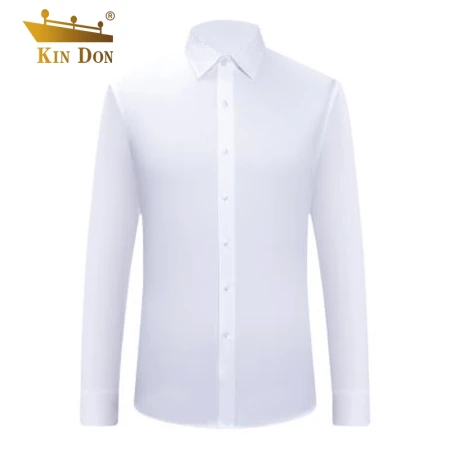 Jindun KINDON solid color shirt men's business formal wear comfortable cotton casual long-sleeved men's white shirt J02121 white plain XL Jindun KINDON solid color shirt men's business formal wear comfortable cotton casual long-sleeved men's white shirt J02121 white plain XL