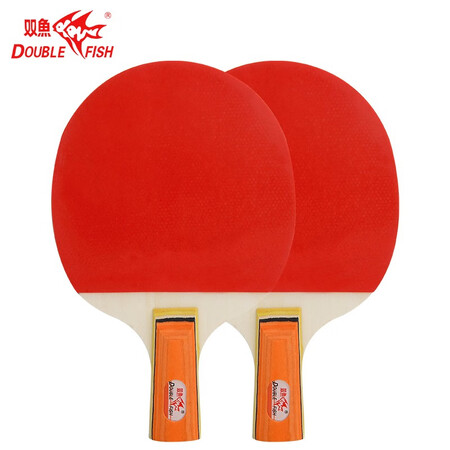 Pisces DOUBLE FISH table tennis racket straight shot 026A beginner double racket set 2 packs with 3 balls Pisces DOUBLE FISH table tennis racket straight shot 026A beginner double racket set 2 packs with 3 balls