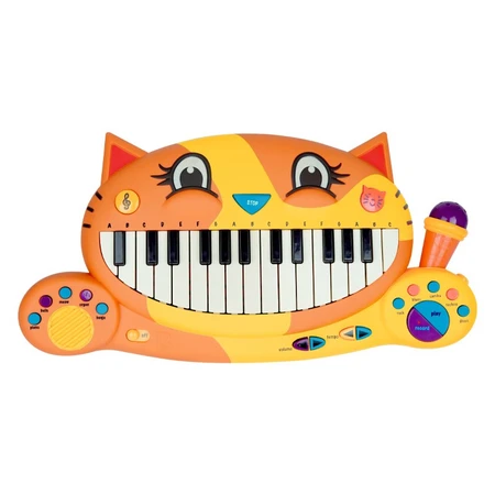 Bile B.Toys early teaching music enlightenment children boys and girls children children students beginners piano can record big mouth cat piano electronic organ with microphone Christmas gift Bile B.Toys early teaching music enlightenment children boys and girls children children students beginners piano can record big mouth cat piano electronic organ with microphone Christmas gift