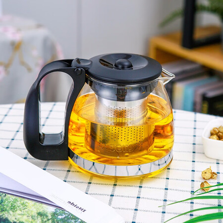 Lilac 700ml lead-free heat-resistant glass teapot Kung Fu tea set 304 stainless steel filter liner teapot Lilac 700ml lead-free heat-resistant glass teapot Kung Fu tea set 304 stainless steel filter liner teapot