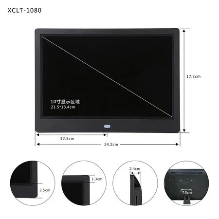 Sasser 10-inch digital photo frame electronic photo album display video calendar music picture player 1280*800 resolution custom boot screen company gift black standard +16G Sasser 10-inch digital photo frame electronic photo album display video calendar music picture player 1280*800 resolution custom boot screen company gift black standard +16G