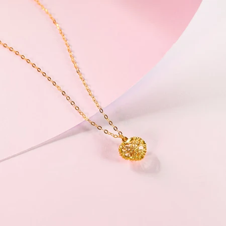 Saturday Blessing Jewelry Yellow 18K Gold Necklace Women's Heart Color Gold Necklace Pendant C067935 About 40+5cm Saturday Blessing Jewelry Yellow 18K Gold Necklace Women's Heart Color Gold Necklace Pendant C067935 About 40+5cm