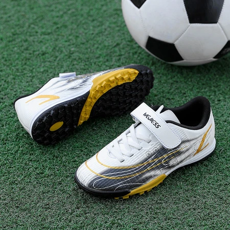 Football shoes children's football shoes broken spikes boys and girls same style mandarin duck shoes youth sneakers men's shoes leather feet student training shoes breathable flat tf football shoes wear-resistant sports shoes Jiadi white Velcro 37 Football shoes children's football shoes broken spikes boys and girls same style mandarin duck shoes youth sneakers men's shoes leather feet student training shoes breathable flat tf football shoes wear-resistant sports shoes Jiadi white Velcro 37