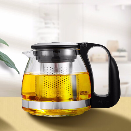 Lilac 700ml lead-free heat-resistant glass teapot Kung Fu tea set 304 stainless steel filter liner teapot Lilac 700ml lead-free heat-resistant glass teapot Kung Fu tea set 304 stainless steel filter liner teapot