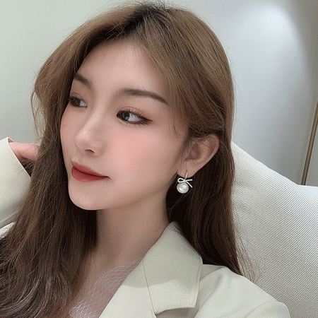 Edale earrings Korean temperament net red high-quality bow imitation pearl earrings girl earrings 2021 new trendy bow rhinestone earrings A1X702-A163 Edale earrings Korean temperament net red high-quality bow imitation pearl earrings girl earrings 2021 new trendy bow rhinestone earrings A1X702-A163